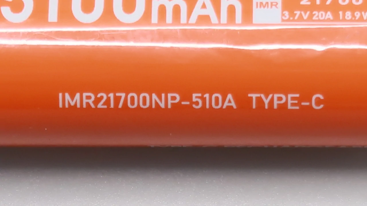 ACEBEAM L35 / 21700 battery : IMR21700NP-510A TYPE-C