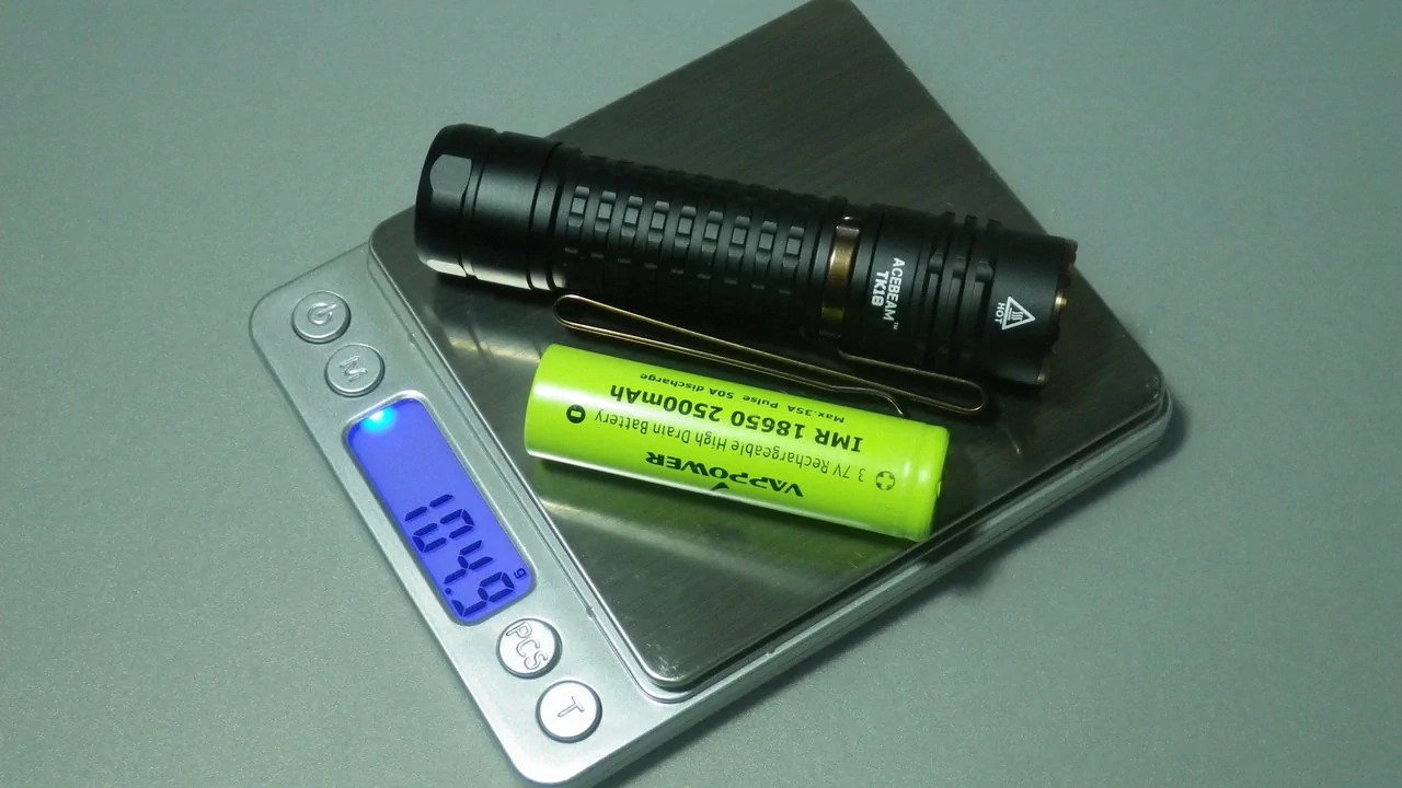ACEBEAM TK18-AL / weight with battery