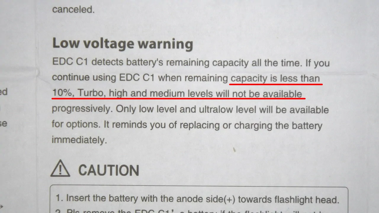 FOLOMOV EDC C1 / battery