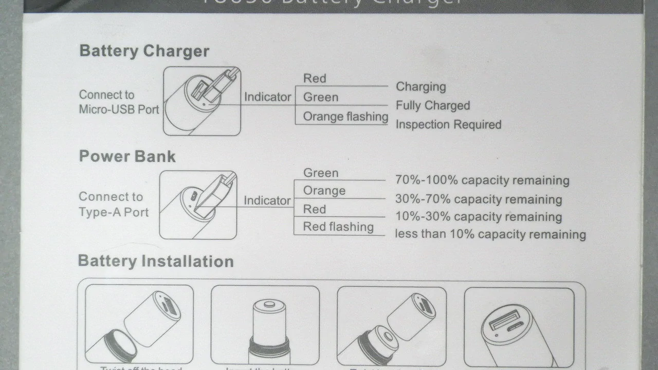 KLARUS CH1X / charge and discharge