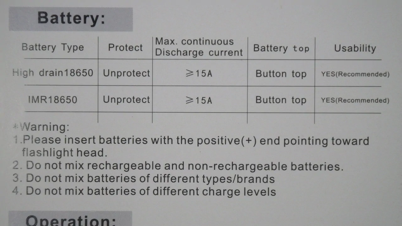 MANKER MK36 / battery