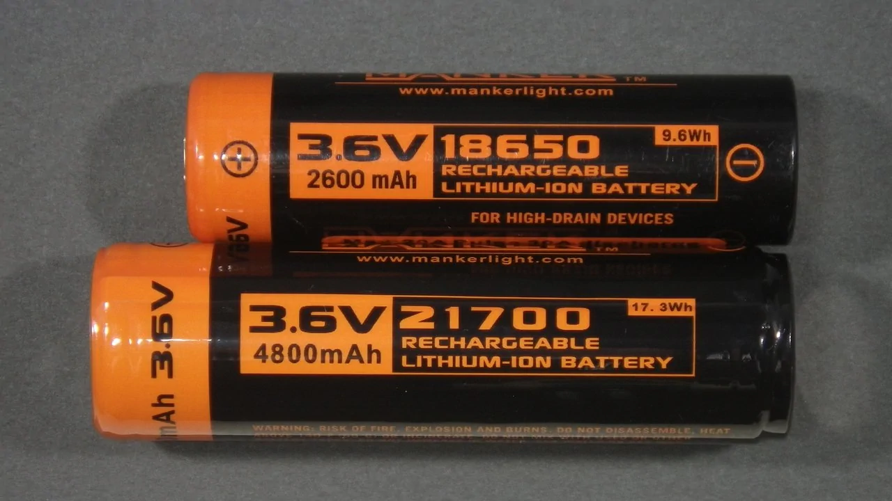 MANKER U22 / 18650 + 21700 Li-ion battery