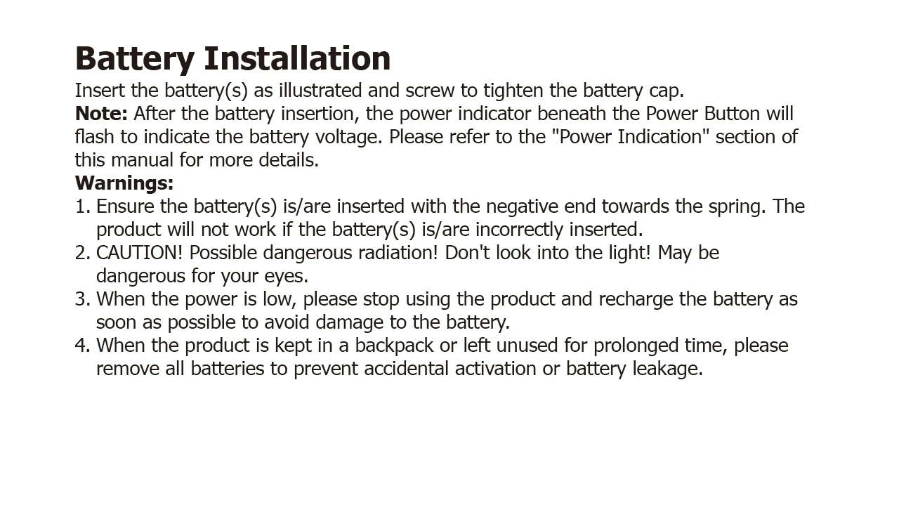 NITECORE HC65 V2 / Battery Installation (EN)
