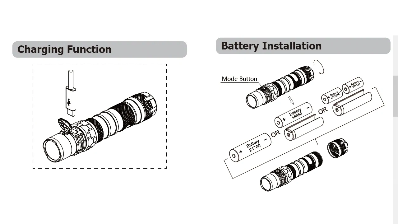 NITECORE MH12S / battery insert