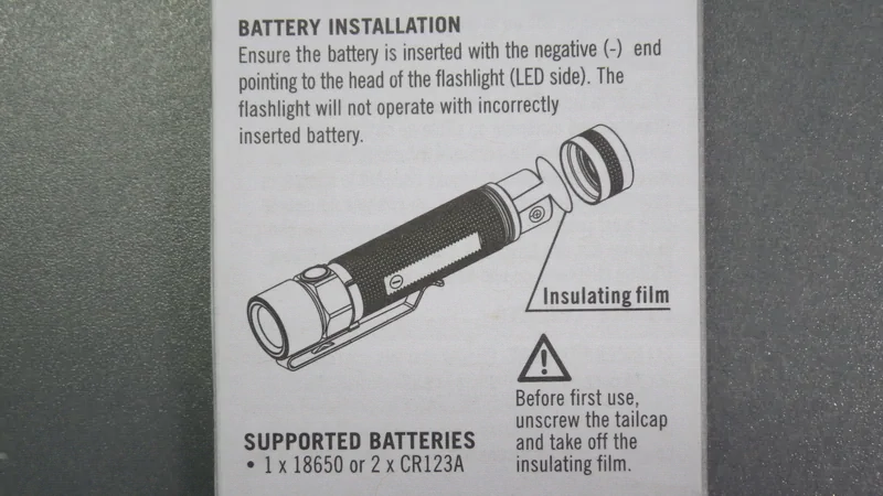 OLIGHT S2R BATON / battery
