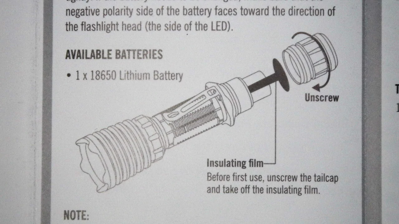 OLIGHT WARRIOR X / battery