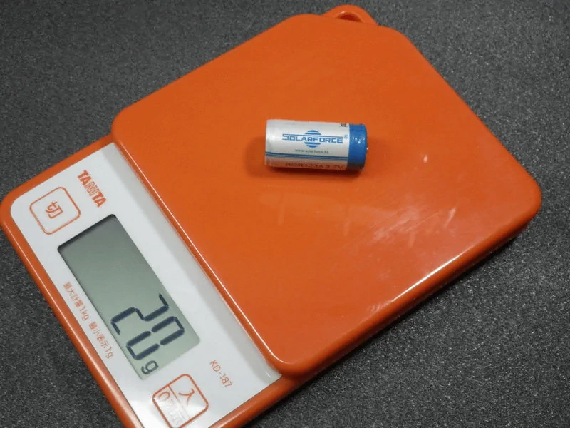16340 Battery Weight
