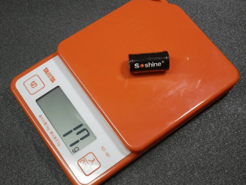 16340 Battery Weight