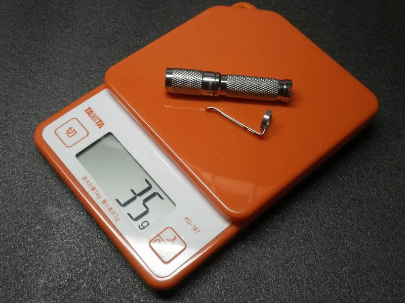 ThruNite TiS / weight with 1AAA battery