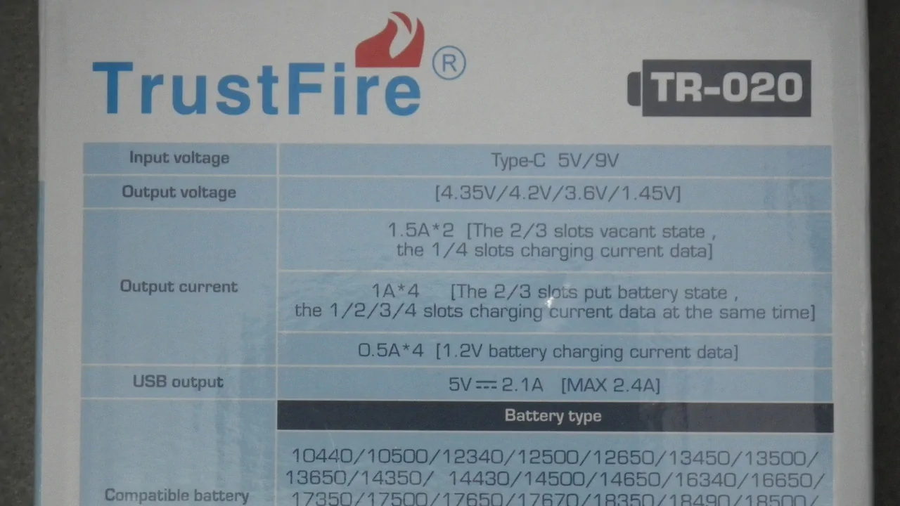 TrustFire TR-020 / pack.