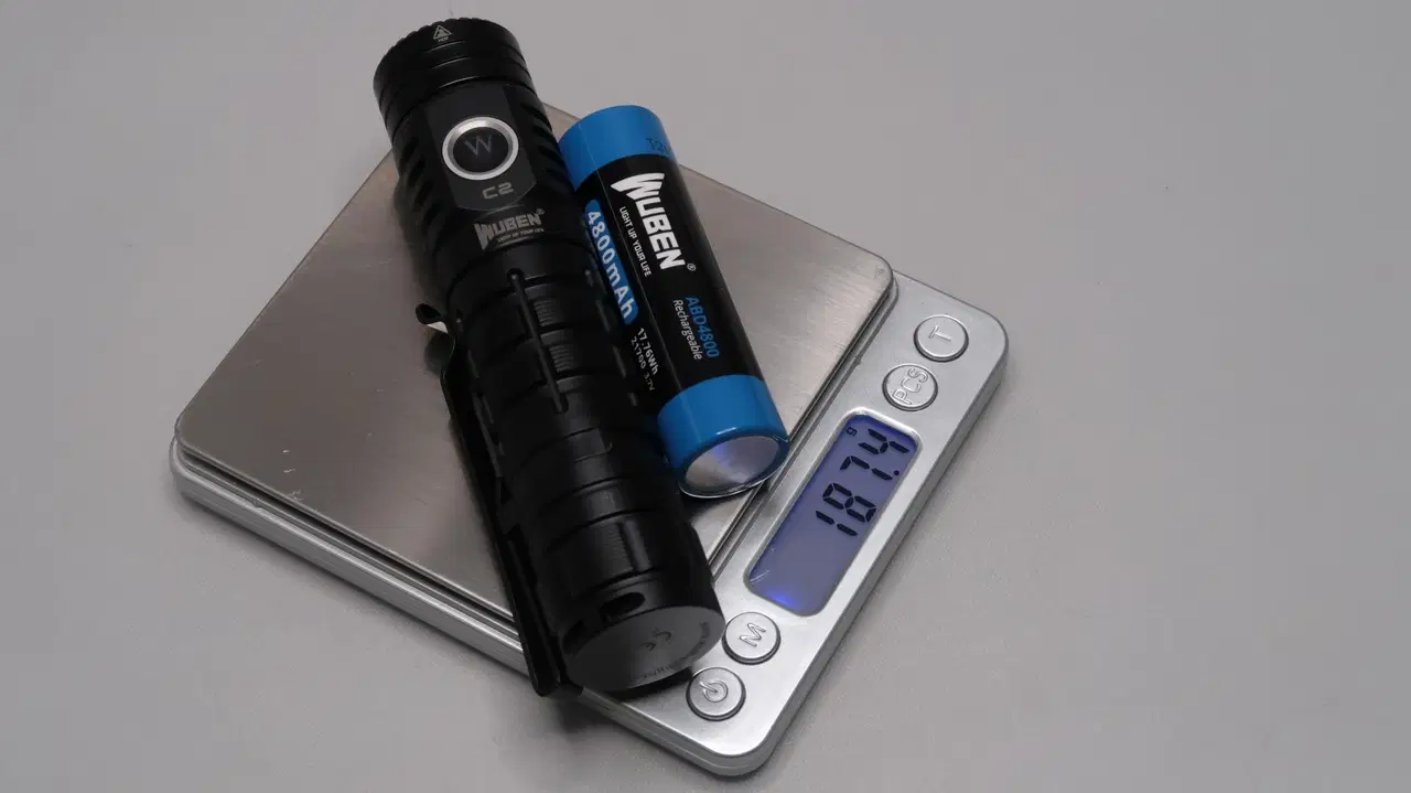 WUBEN C2 / weight with battery