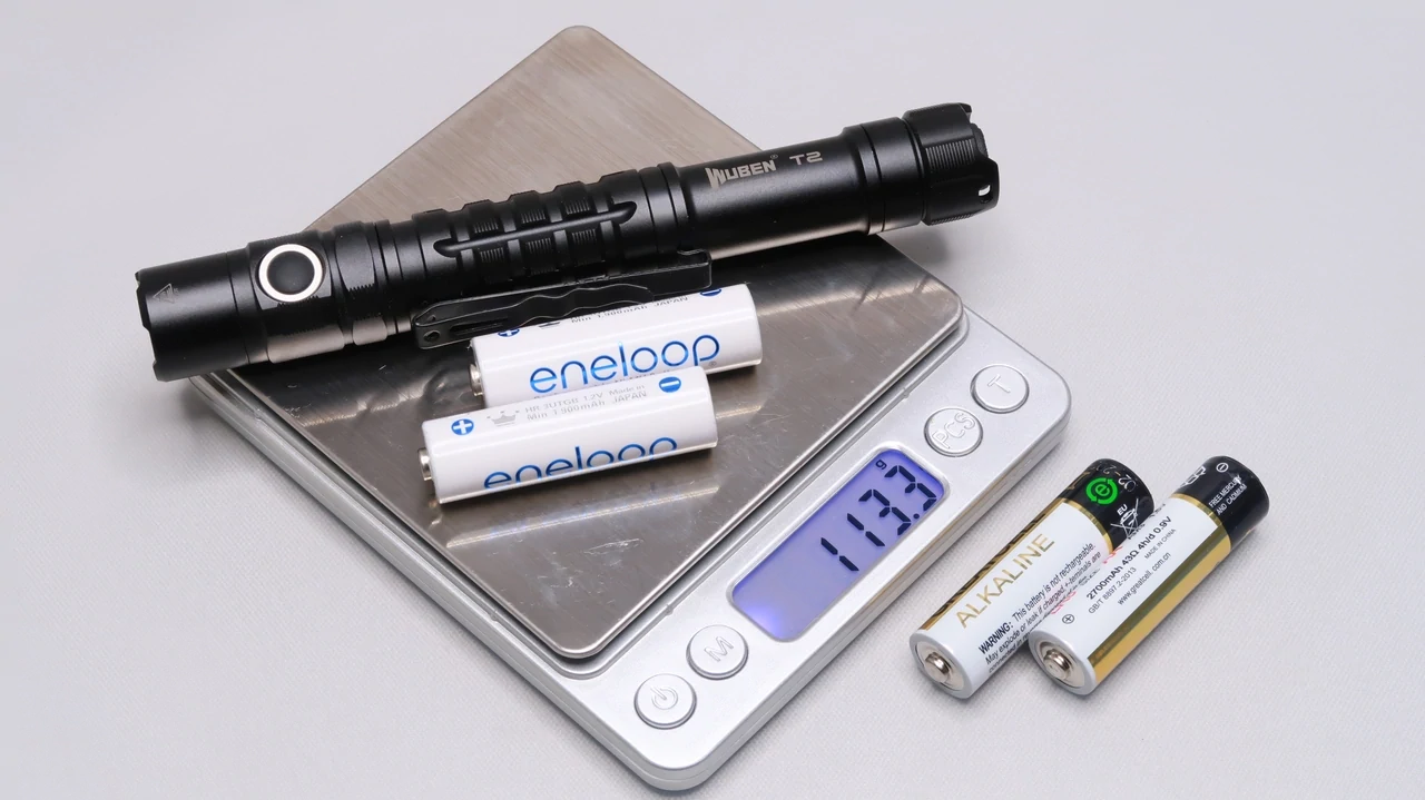 WUBEN T2 / weight with battery