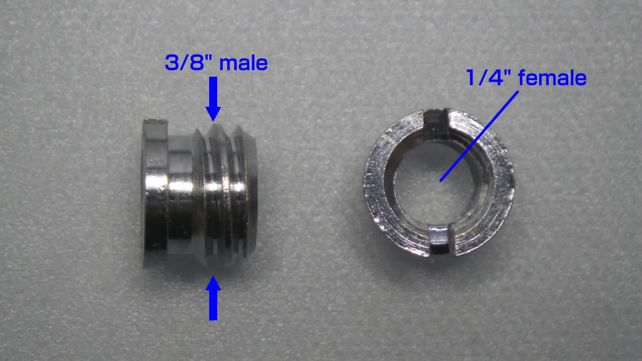 1/4 to 3/8 camera screw