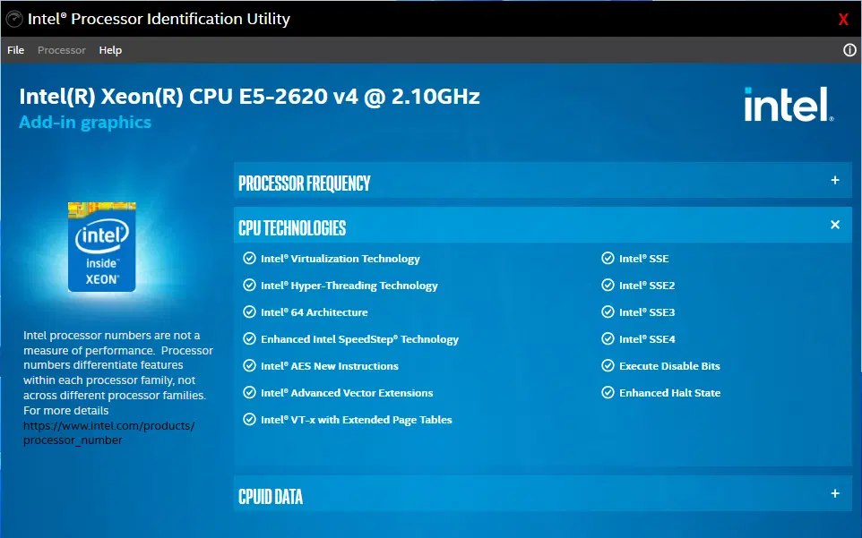 DELL PRECISION TOWER 5810 / Intel Processor Identification Utility (2)