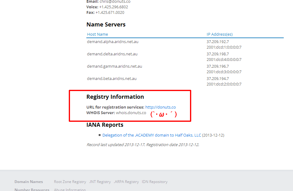 IANA Root Zone Database
